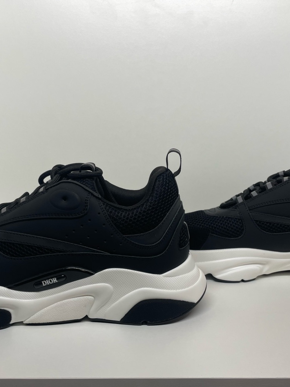 Dior Men’s Black and White Chunky Runner Sneakers